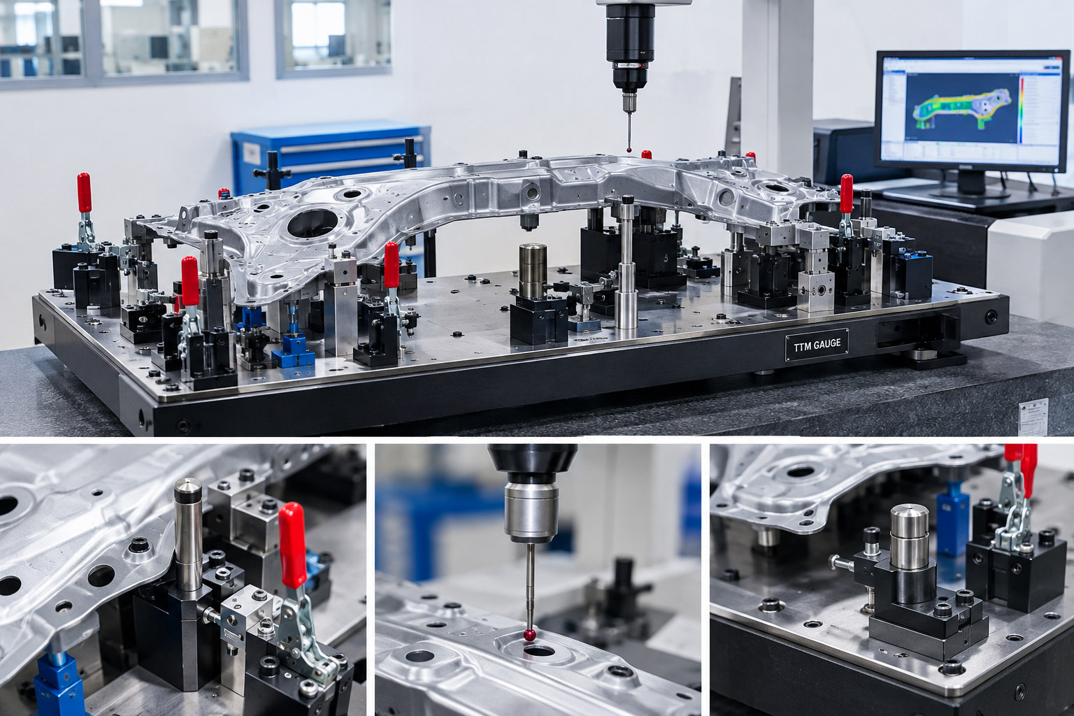 automotive-checking-fixture-revision-control Automotive checking fixture used for dimensional inspection